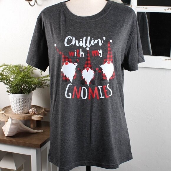Chillin' with my Gnomies Christmas Shirt - NWOT - Picture 1 of 4